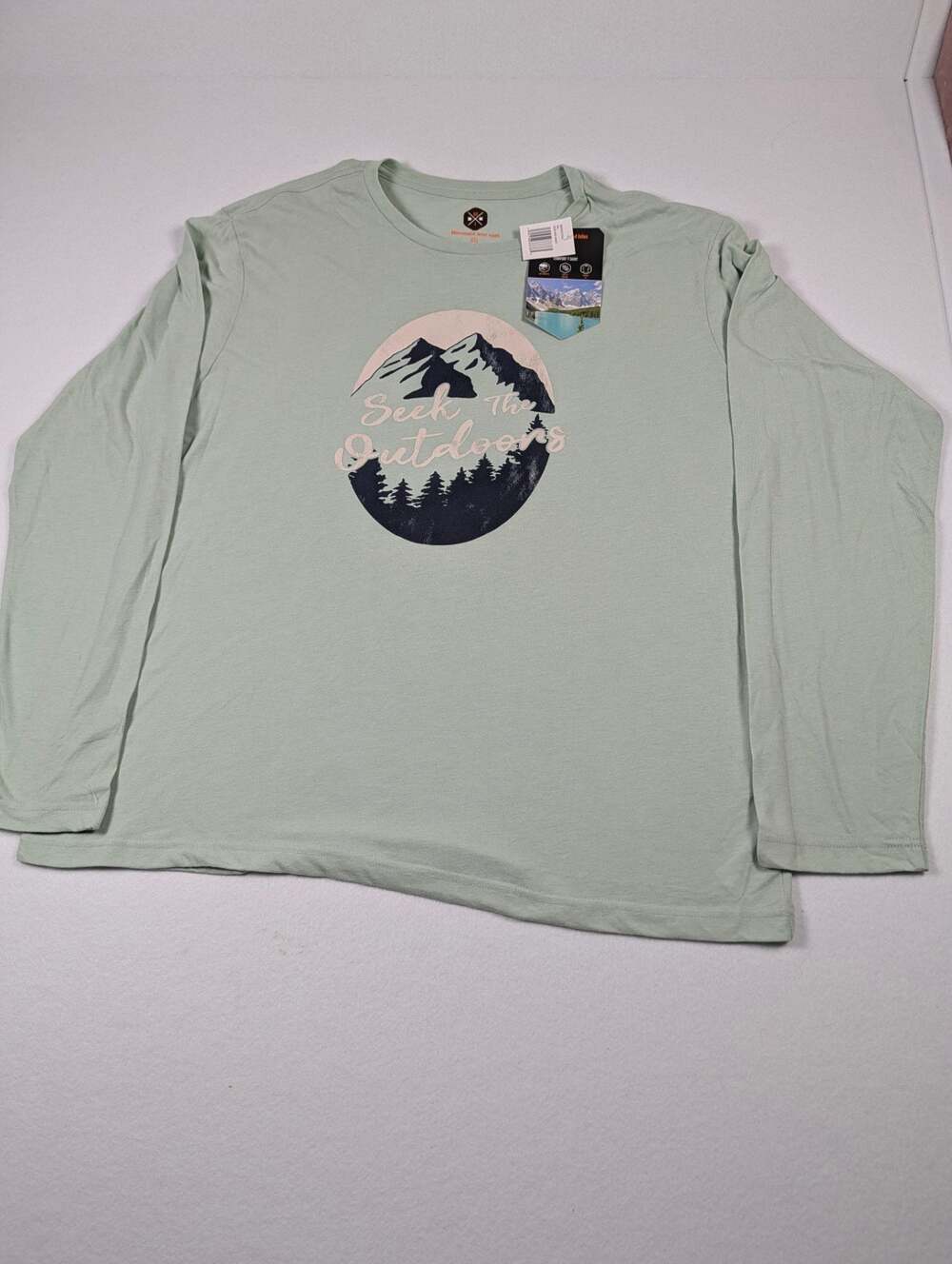 Mountain and Isles Seek the Outdoors Graphic Long Sleeve Comfort T-Shirt 2xl